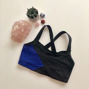 Blue and Black Lululemon Sports Bra
